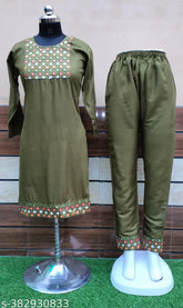 Rajasthani paint rayon kurti, traditional solid pattern for women's clothing, Indian origin